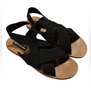 Design Lab Lord & Taylor Black Lazzy Slingback Sandals - Size 8 NWT